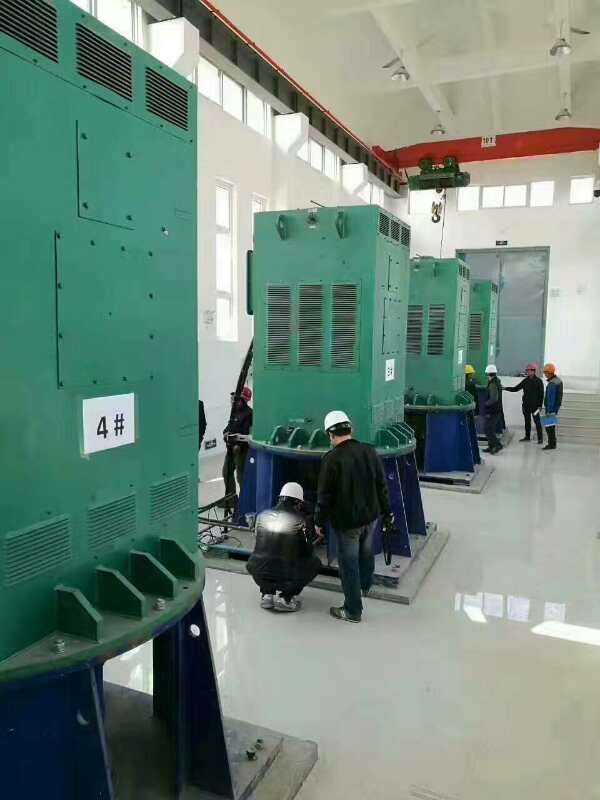 YKK4505-6某污水处理厂使用我厂的立式高压电机安装现场