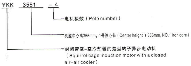 YKK系列(H355-1000)高压YKK4505-6三相异步电机西安泰富西玛电机型号说明